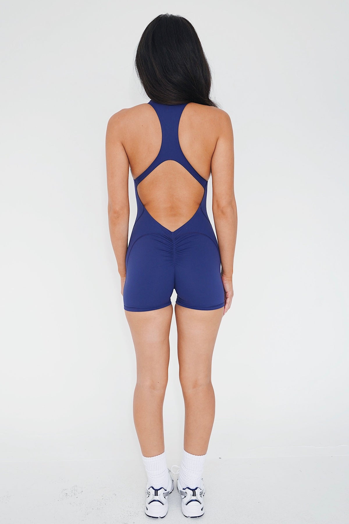 I am Limitless Zipper Bodysuit in Navy