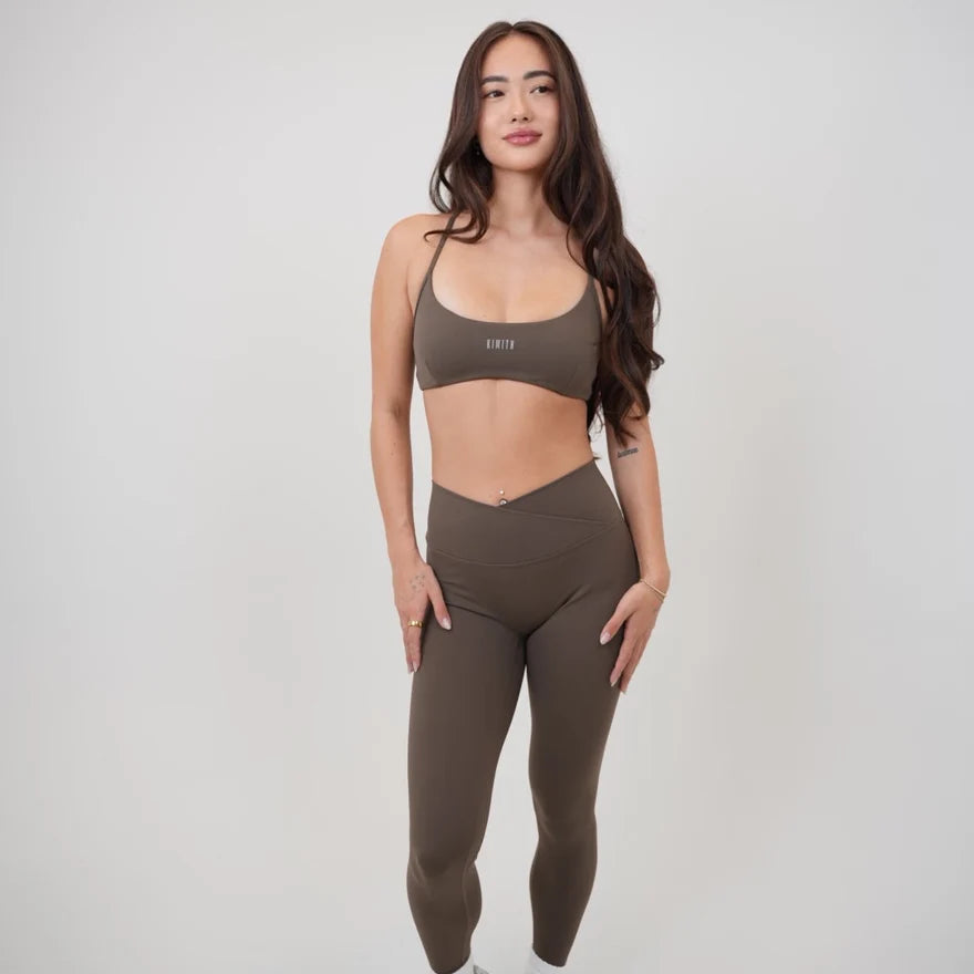 My Time Is Divine Brown Sculpt V-Waist Legging