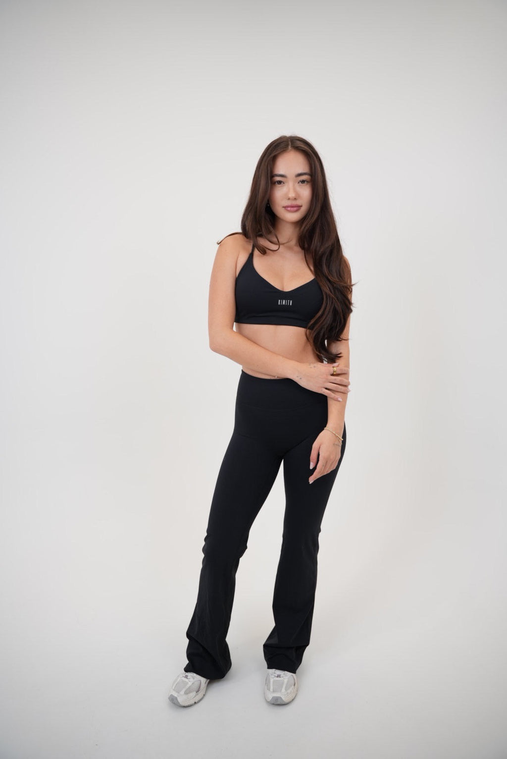 I Live in Luxury Black Sports Bra