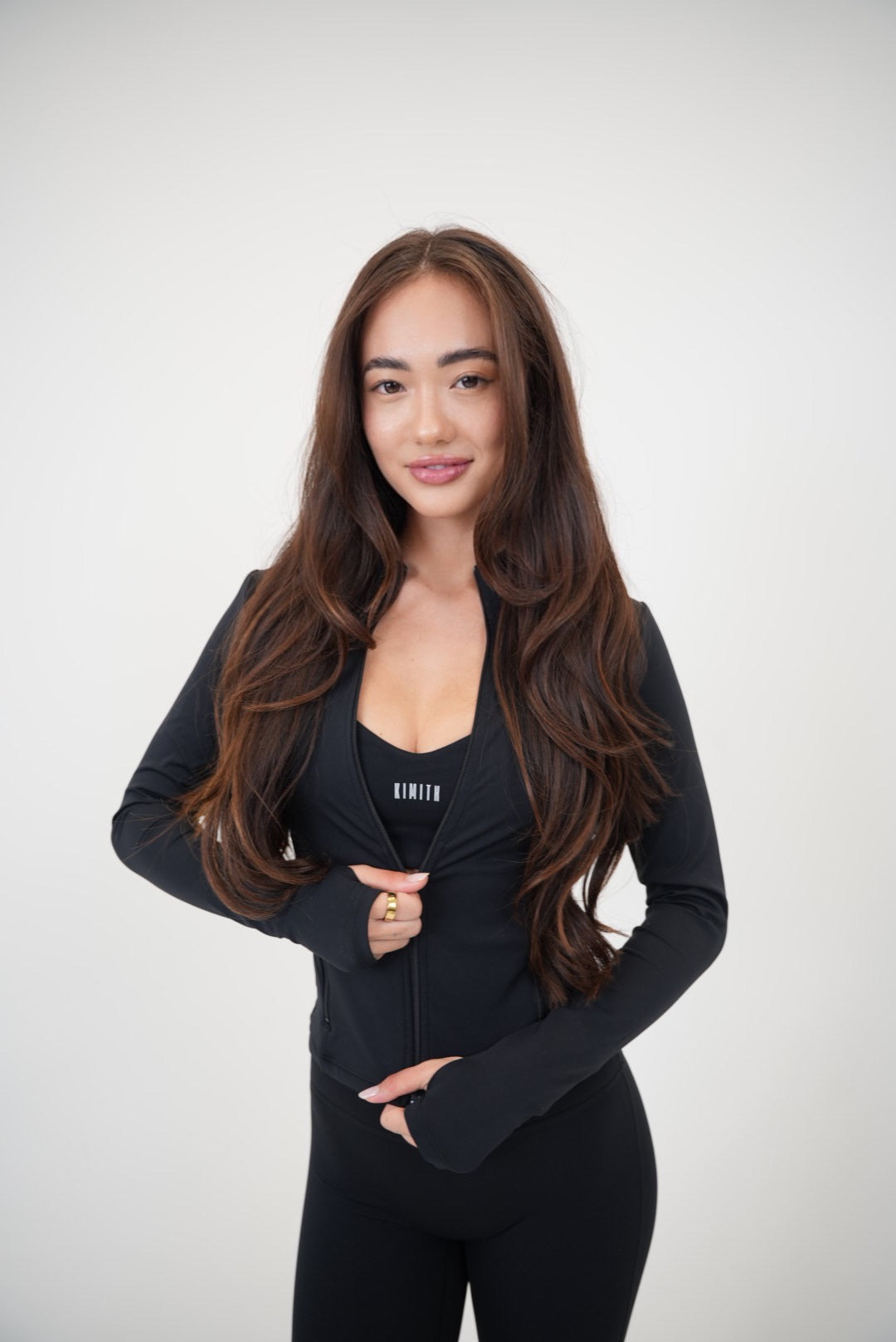 I Live in Luxury Black Sports Bra