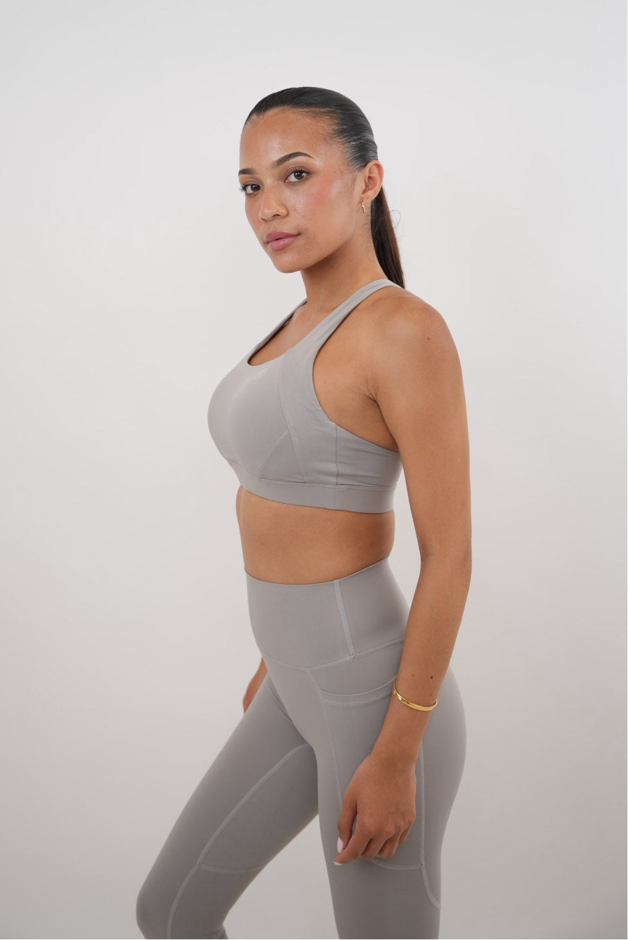 I Am Glowing Frosty Gray Quick Dry Butter Bra