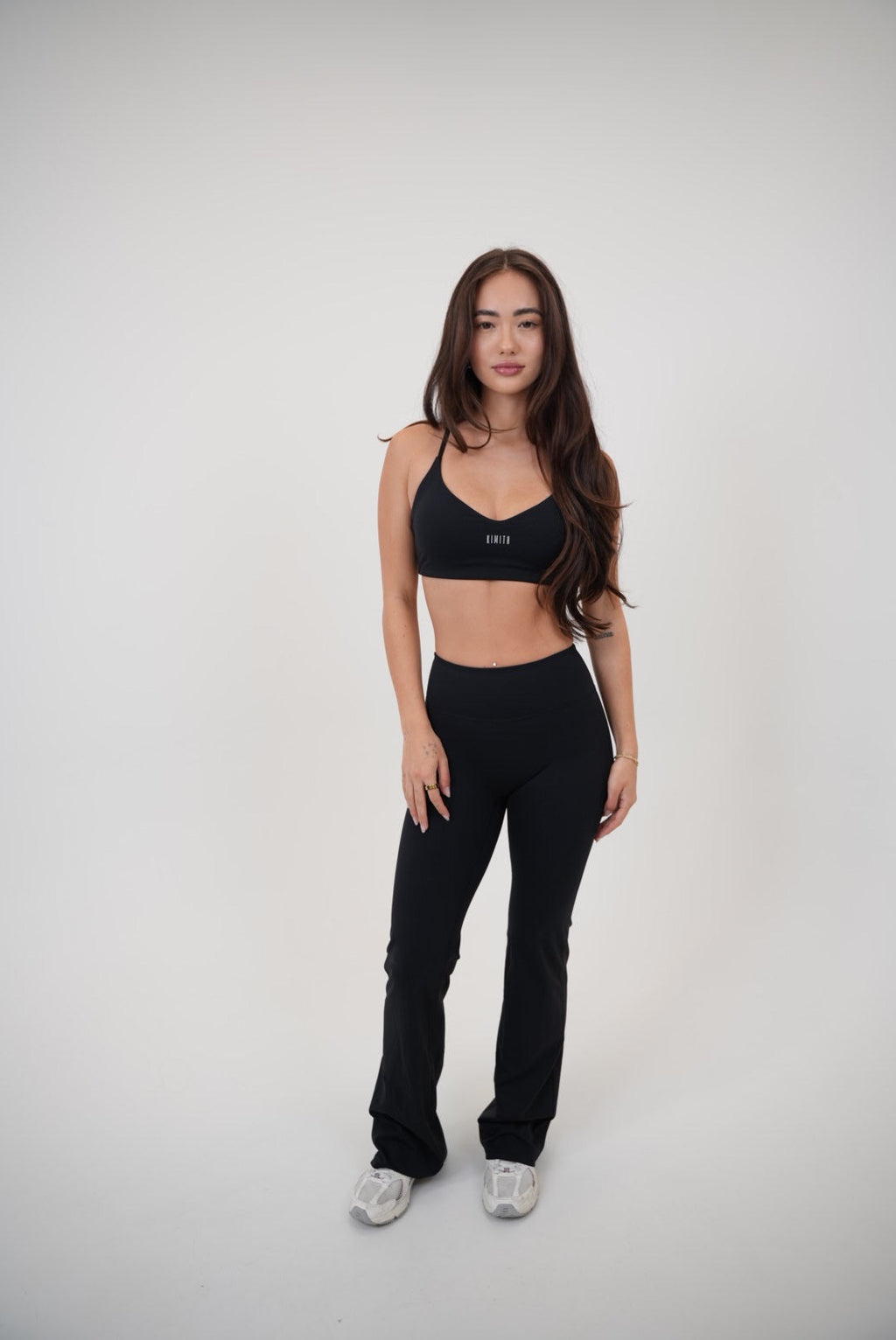 I Live in Luxury Black Sports Bra