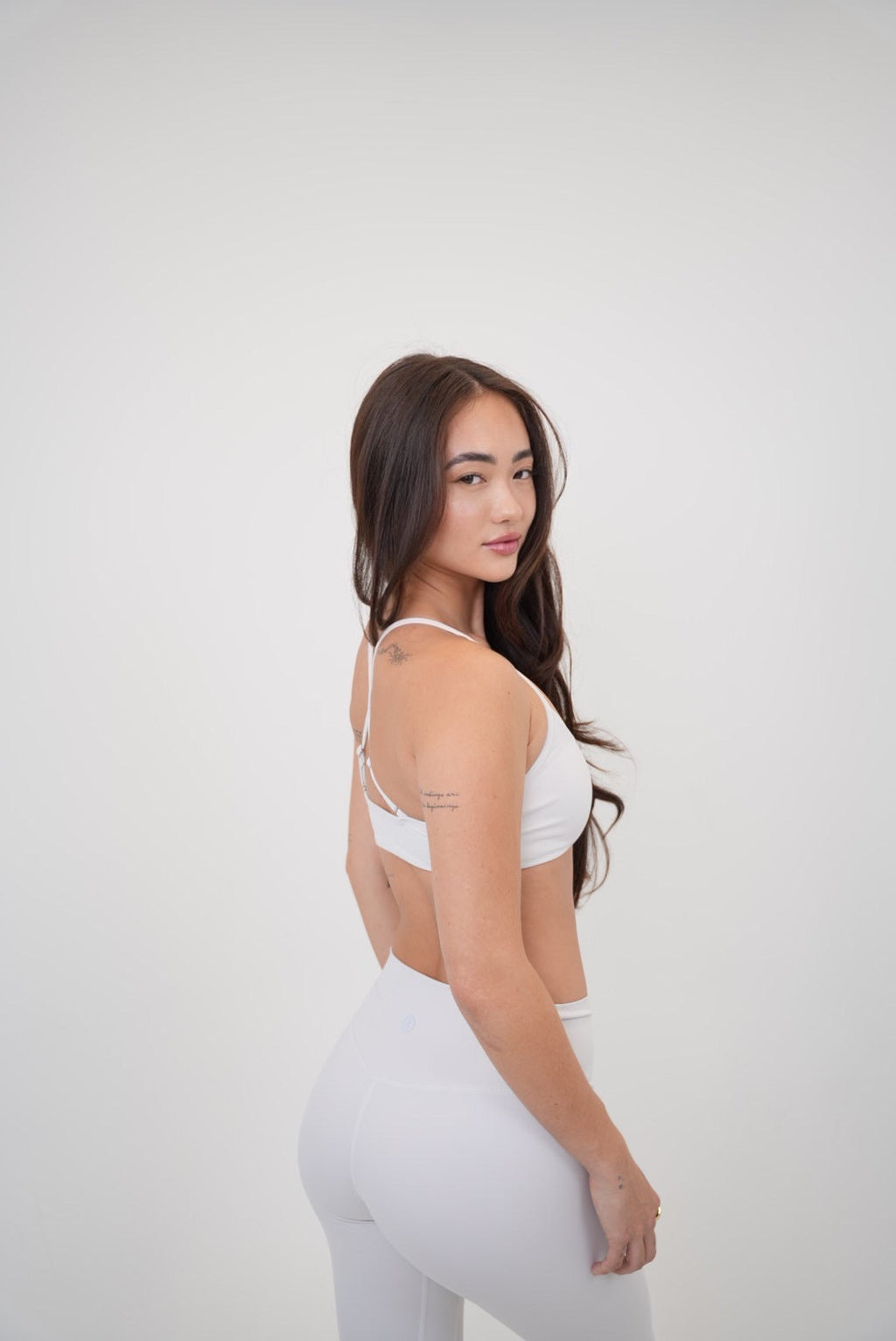 My Time Is Divine Lime White Cross-Back Butter Soft Bra