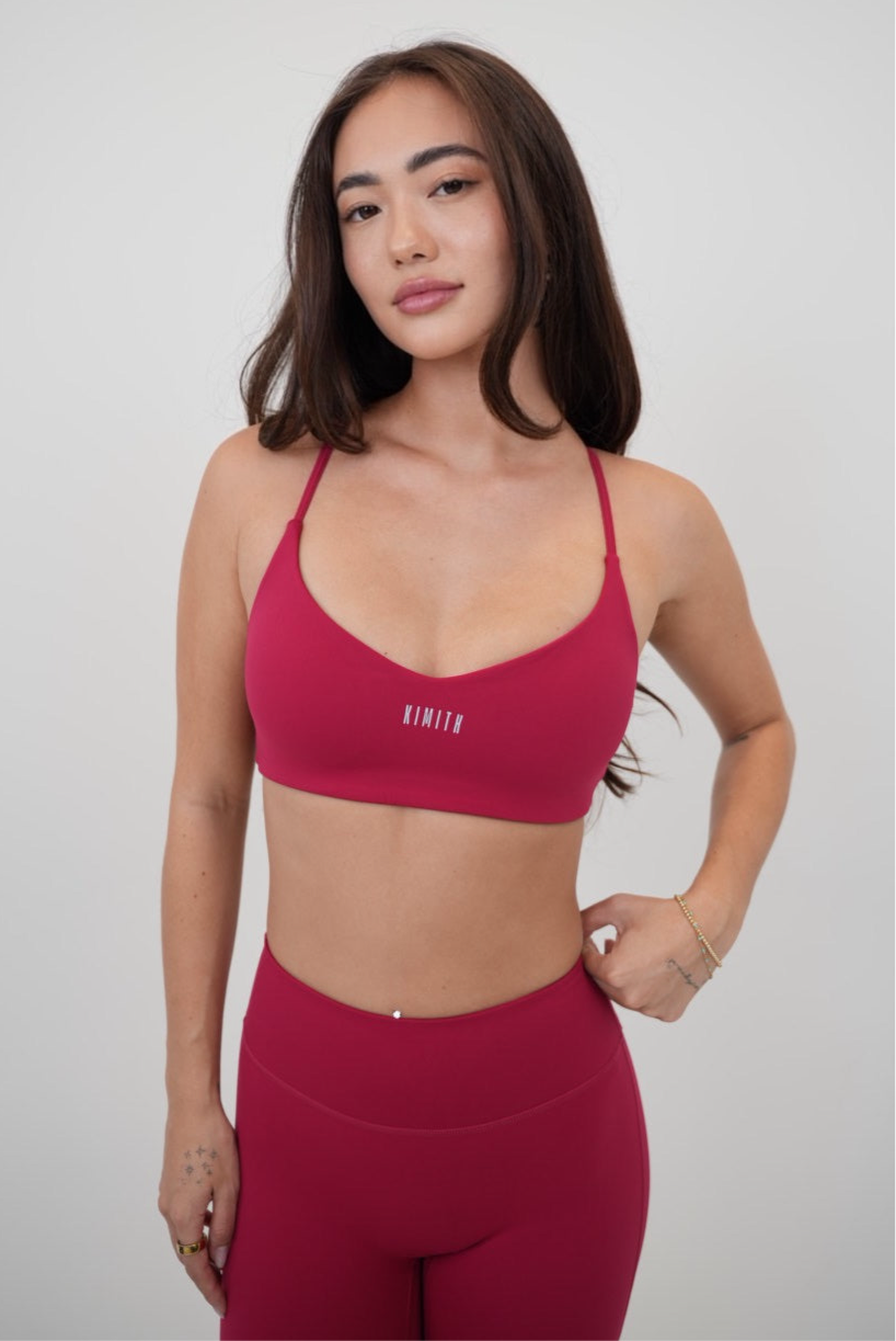 I Live in Luxury Red Sports Bra