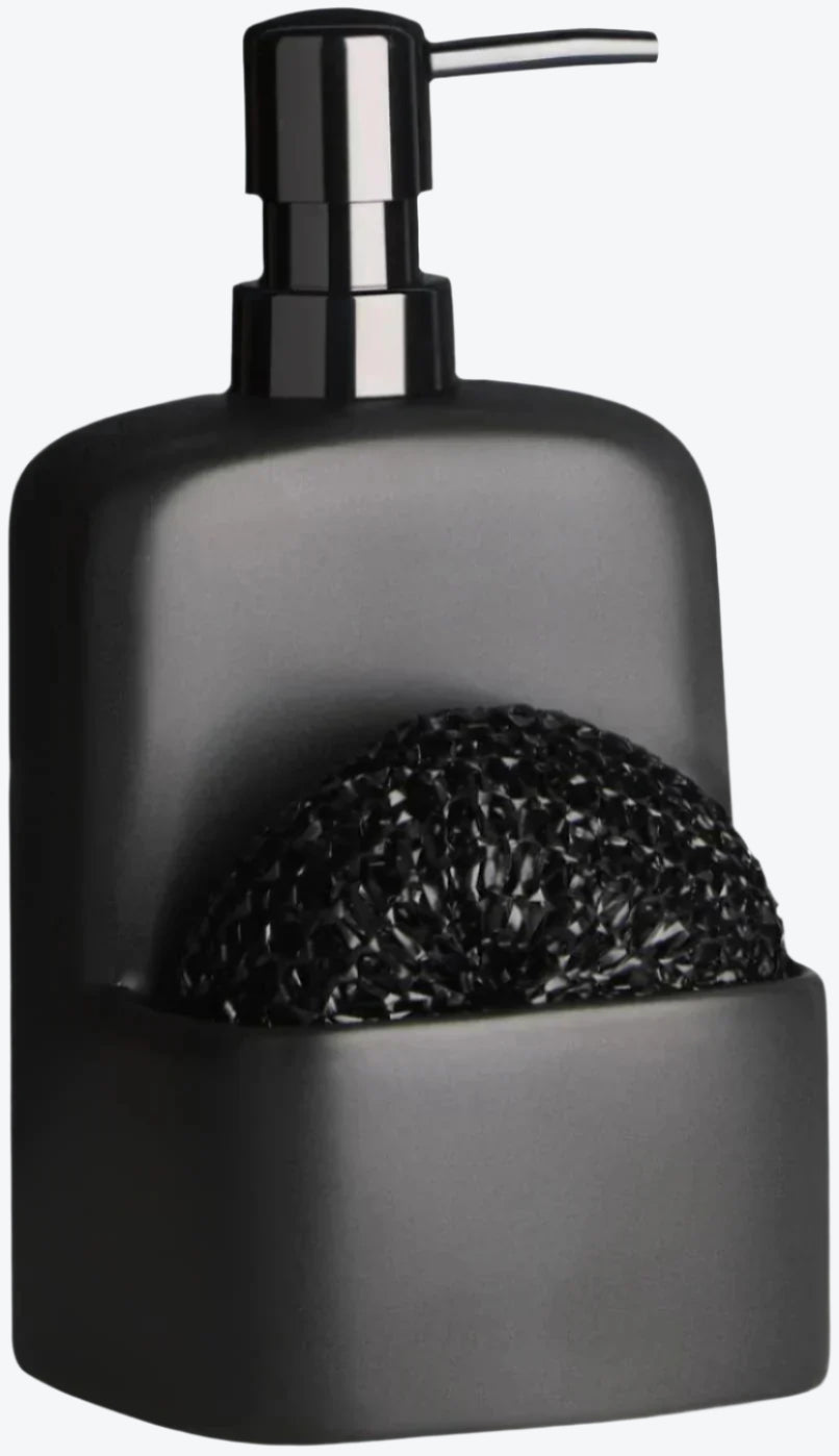BosilunLife Soap Dispenser with Sponge Holder Liquid Recycled Ceramic Eco-Clay