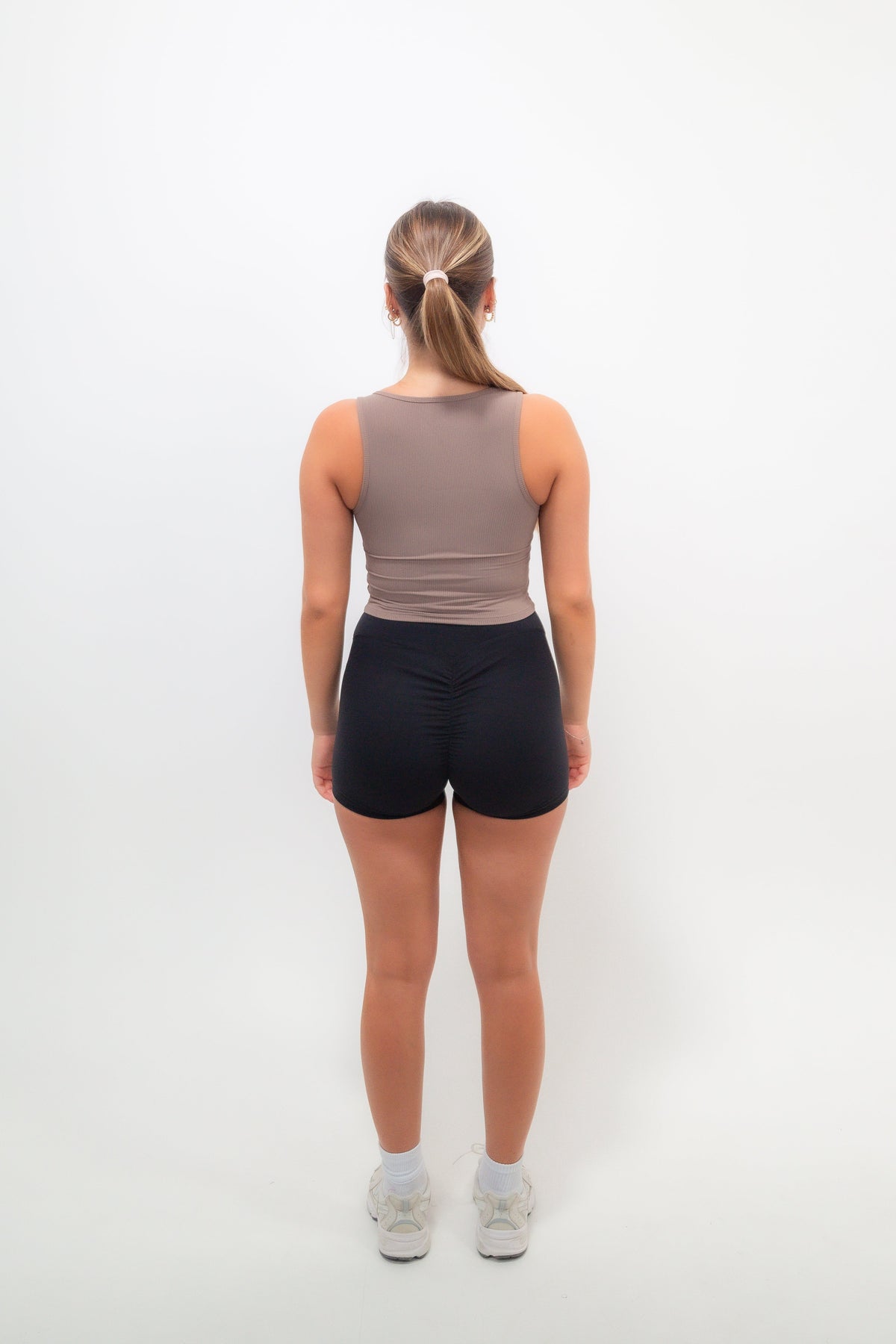 I Am Self Love Ribbed Quick-Dry Butter Taupe Tank