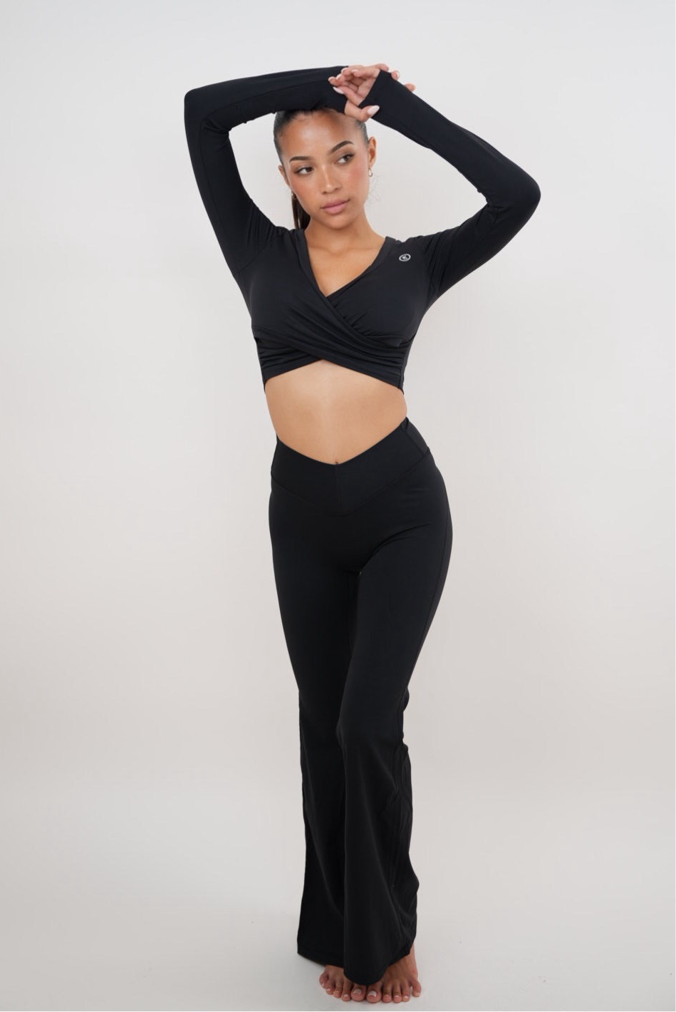 I Am Present Black Stretch Flare Legging