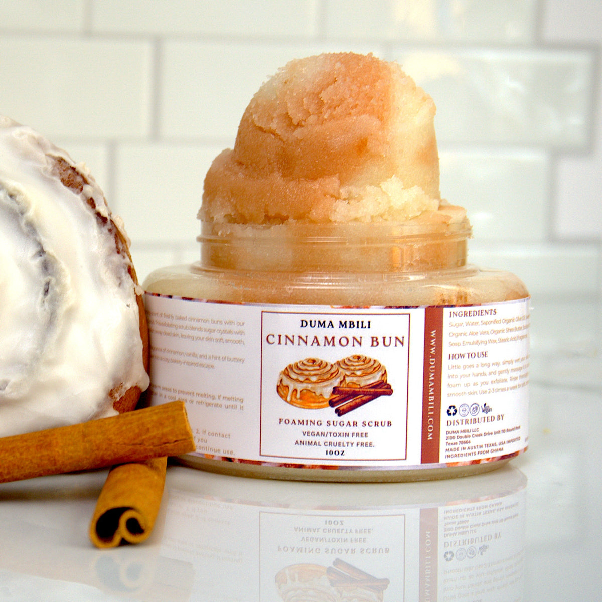 Cinnamon Bun Foaming Sugar Scrub
