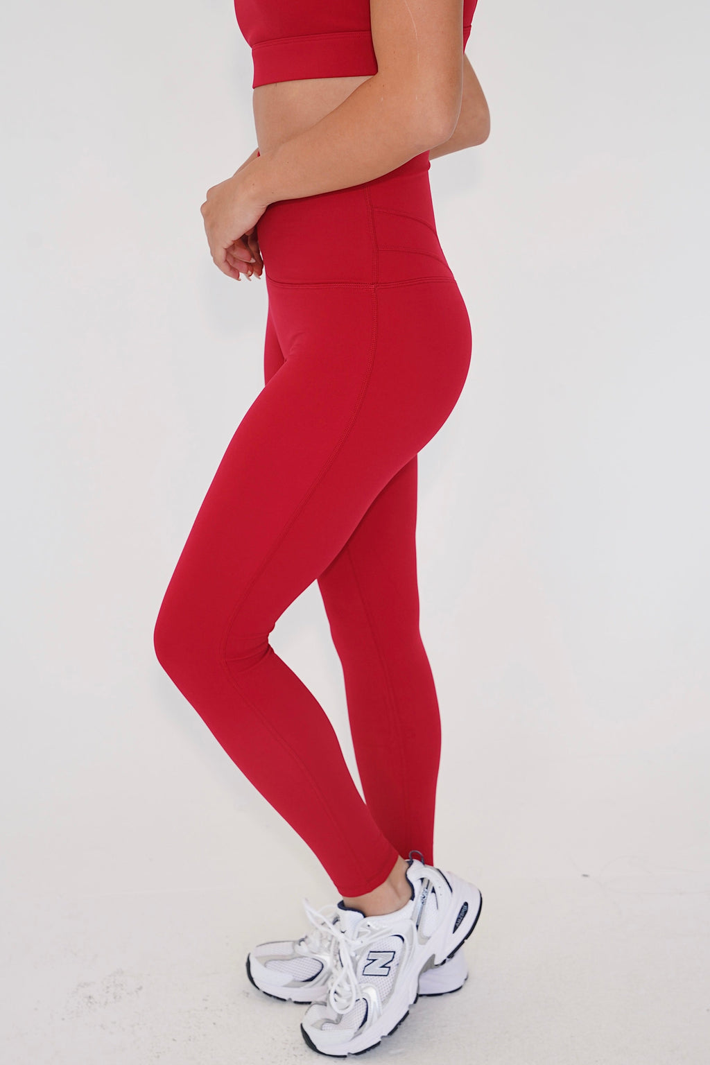 I am Beautifully Radiant Quick Dry Red Yoga Legging