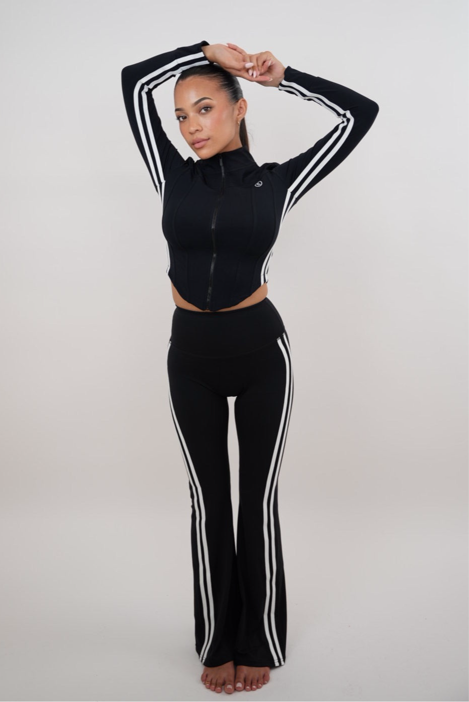 I Am Motivated Black Flare Pant