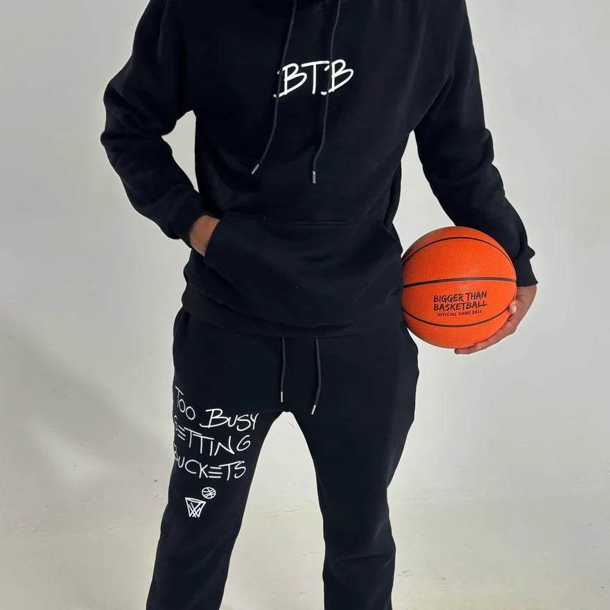 Too Busy Getting Buckets - Hoodie - Black