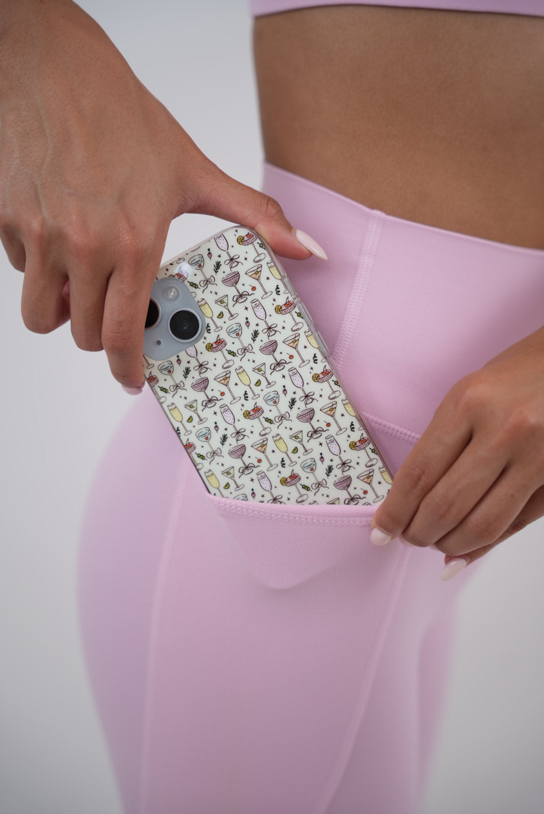 I Am Glowing Pink Blossom Quick Dry Butter Legging