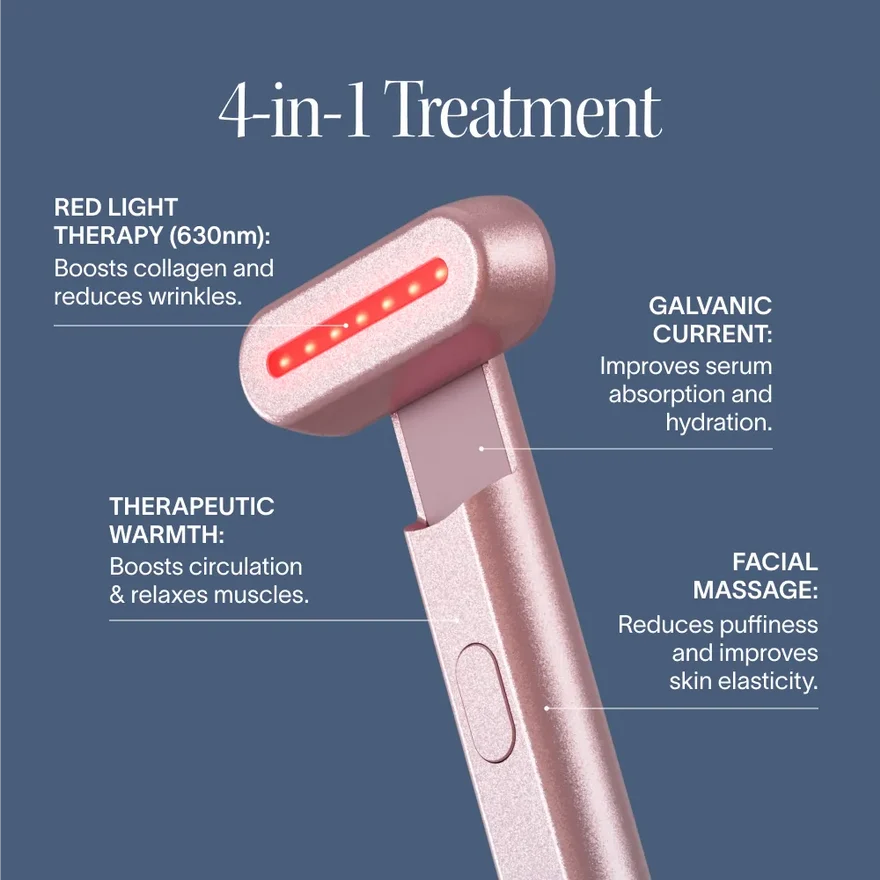 4-in-1 Red Light Therapy Wand & Activating Serum Kit
